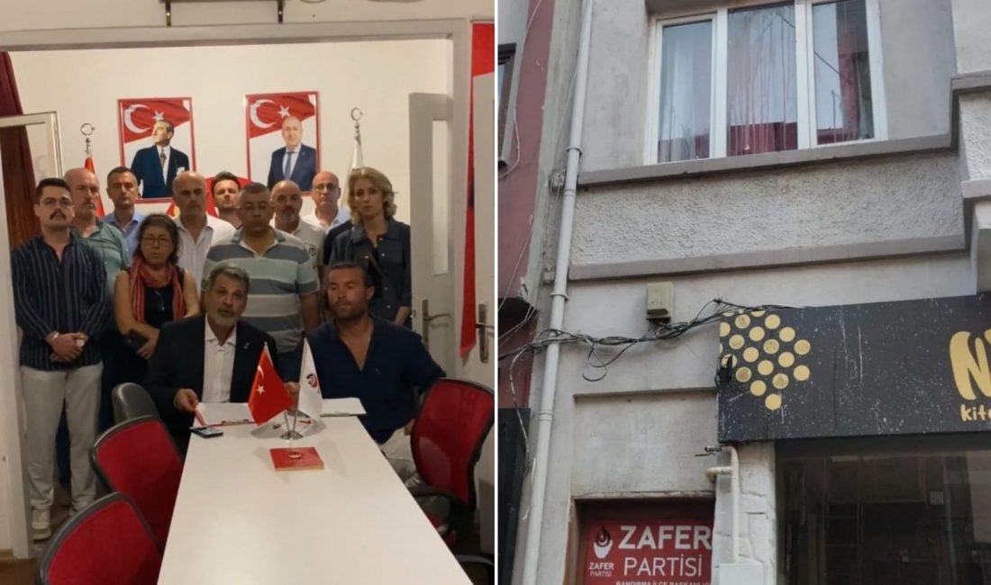 Zafer Partisi Bandırma İlçe Binası’na taşlı ve yumurtalı saldırı gerçekleştirildi.
