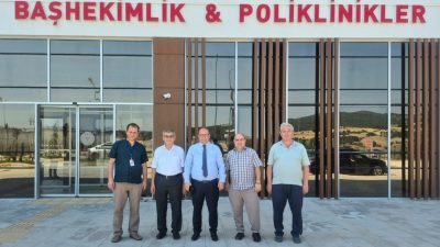 Susurluk Kaymakamı ve beraberindeki heyet, tamamlanan yeni hastane binasında yürütülen