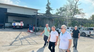 Bandırma Belediye Başkanı Dursun Mirza, şantiye birimlerini ziyaret ederek personelle