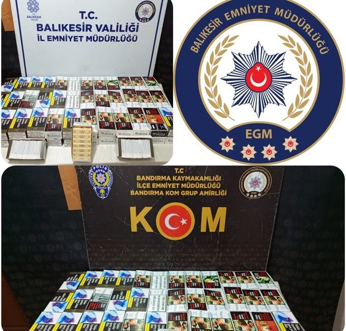 Bandırma’da kaçak makaron operasyonu,19 bin 520 adet ele geçirildi Bandırma’da kaçakçılıkla mücadele kapsamında gerçekleştirilen operasyonda, büyük miktarda dolu makaron