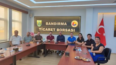 Banvit yetkilileri, Bandırma Ticaret Borsası’nın elektronik satış salonunu ziyaret ederek