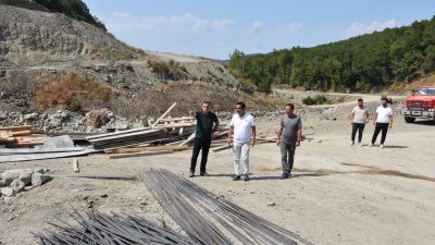 Balıkesir-Gönen Koçbayır Göleti’nde devam eden çalışmalar DSİ 25. Bölge Müdürü