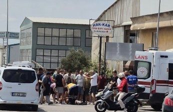 Bandırma sanayi bölgesindeki kavşakta meydana gelen kazada motorlu bisiklette bulunan