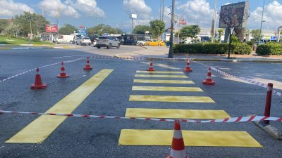 Bandırma Belediyesi tarafından İsmet İnönü Caddesi’nde yaya geçitleri yenilenerek bakımı