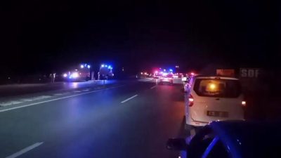 Bandırma-Erdek karayolu üzerindeki Mamun mevkiinde meydana gelen trafik kazasında 1