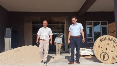 İlçe Milli Eğitim Müdürü Mutlu Aslan ve Şube Müdürü Burak
