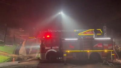 Gönen ilçesinde bulunan Teksüt fabrikasında çıkan yangın, ekiplerin müdahalesi sonucu