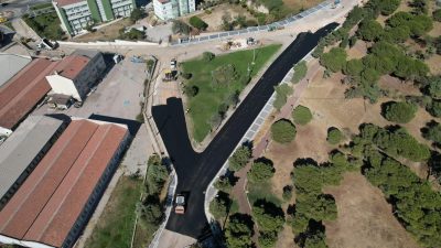 Ziraat Bahçesi Yolu Sokak’ta devam eden asfalt serim çalışmalarına Bandırma