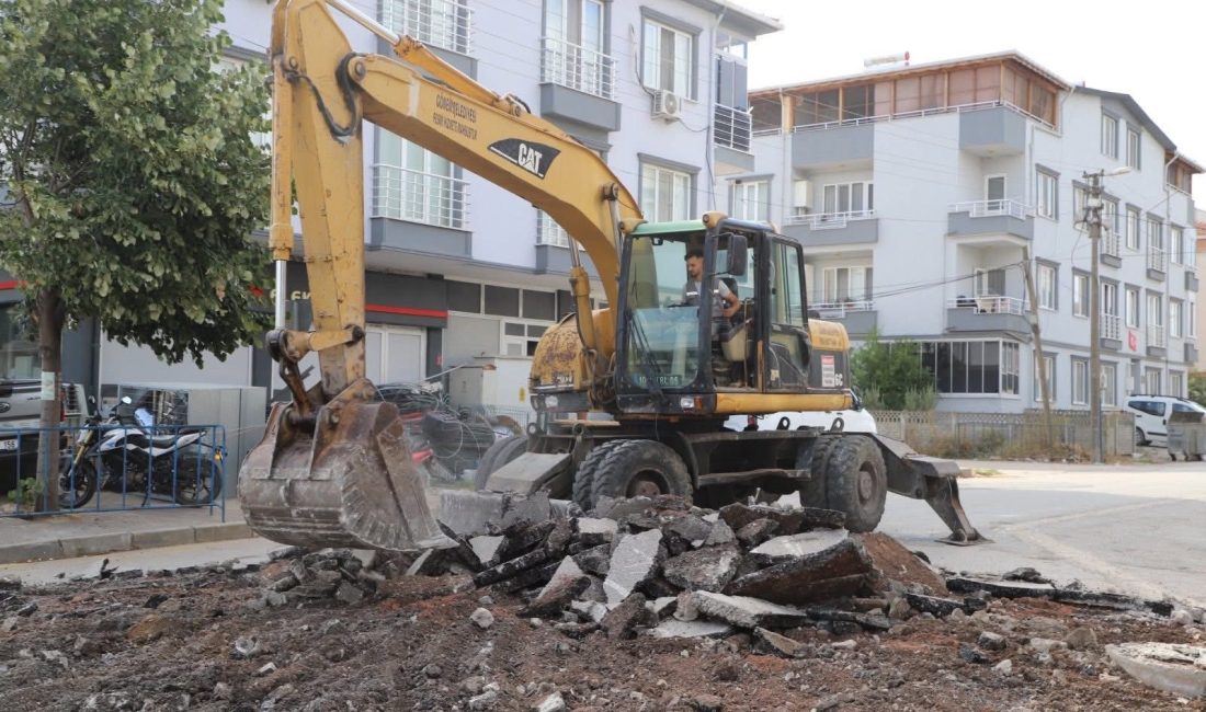 Gündoğdu Mahallesi’nde asfalt söküm çalışması Gönen Belediye Başkanı İbrahim Palaz, Gündoğdu Mahallesi 3054 Sokak’ta sıcak