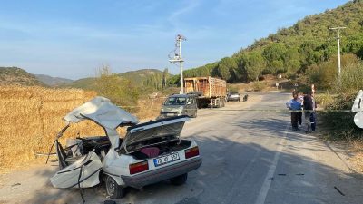 Bigadiç’te  meydana gelen tek taraflı trafik kazasında araç sürücüsü hayatını