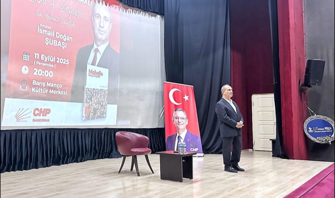 Doğan Subaşı ikinci kitabın müjdesini Bandırma’da verdi İsmail Doğan Subaşı, “Mahalle Deyip Geçme” İsimli kitabının söyleşi ve