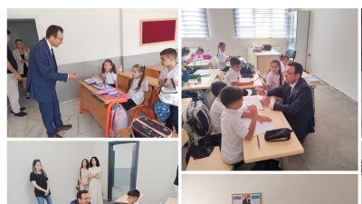 İlçe Millî Eğitim Müdürü Mutlu Aslan ve Şube Müdürü H.