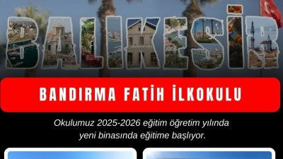 Bandırma’da 24 derslikli yeni binasıyla eğitim hayatına başlayan Fatih İlkokulu,