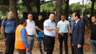Gönen Belediye Başkanı İbrahim Palaz ve İlçe protokolü, Gönen Ticaret