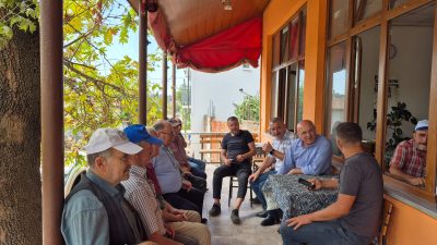 AK Parti Milletvekili İsmail Ok ve İlçe Başkanı Cüneyt Çalışkan,