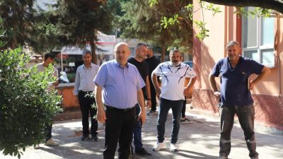 Gönen Belediyesi, Tırnova Camii bahçesini kamelya, temizlenen taşlar ve peyzaj