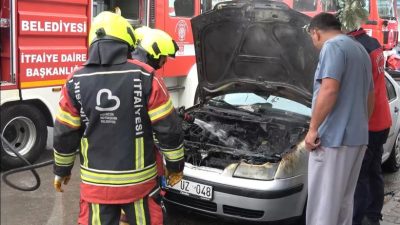 Karesi’de park halindeki bir otomobilde yangın çıktı. Olay, bugün saat