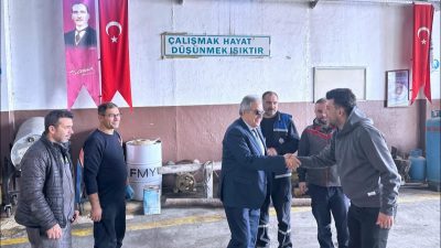 Belediye Başkanı Dursun Mirza, belediye şantiyesinde personelle buluştu, ardından Kayacık
