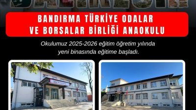 Bandırma Türkiye Odalar ve Borsalar Birliği Anaokulu, 12 derslikli yeni