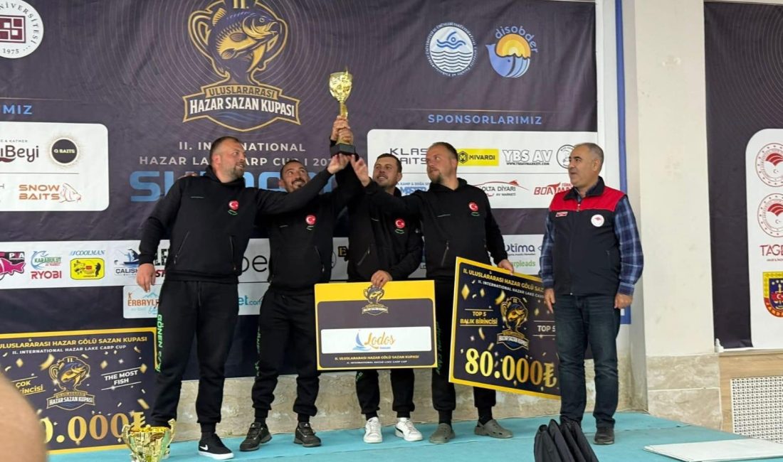 Gönenli Sporcular uluslararası sazan balığı yarışmasında birinci oldu Geçen yıl Türkiye birinciliğini kazanan Gönenli ekip, bu yıl Elazığ