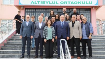Gönen Belediye Başkanı İbrahim Palaz ve beraberindeki heyet, 24 Kasım