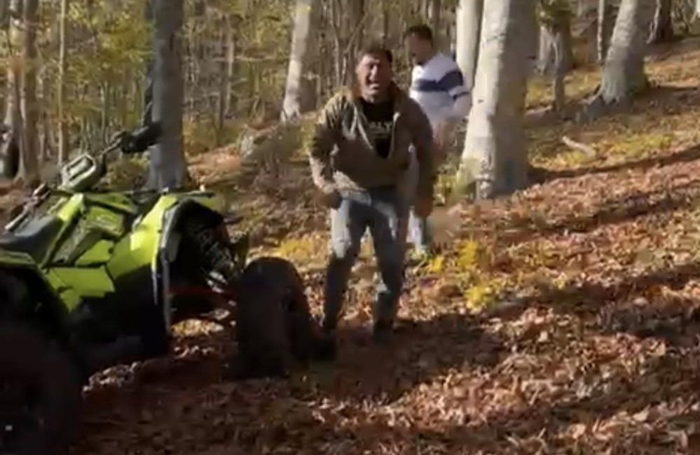 ATV ile takla attı Balıkesir’de dağlık alanda off road yapan bir kişi ATV ile