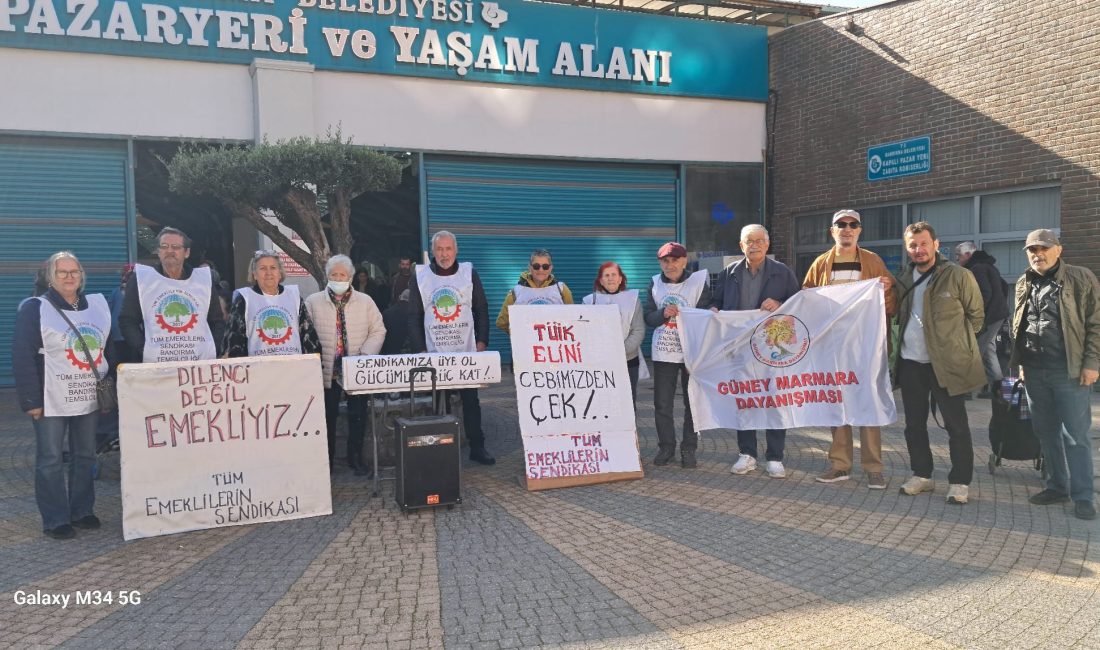 Emekliler Bandırma’da ses yükseltti Tüm Emeklilerin Sendikası Bandırma Temsilcisi Muharrem Malkoç, emekli maaşlarının yetersizliği
