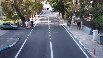 Susurluk’ta Hatap Köprüsü ile TOKİ Konutları arasındaki bölgede yürütülen asfaltlama