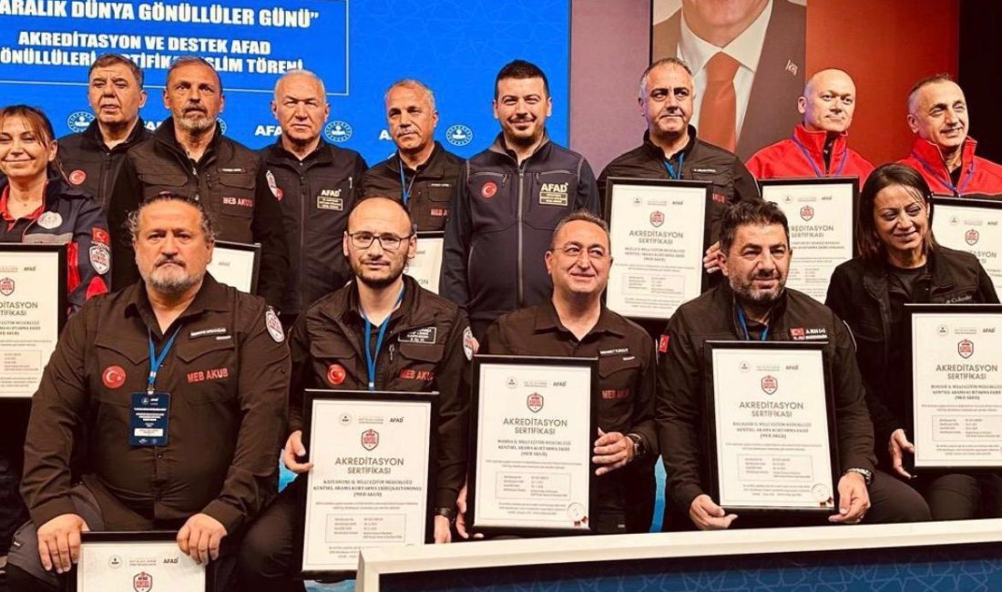 MEM Arama ve Kurtarma ekibi akredite edildi Millî Eğitim Bakanlığı Arama ve Kurtarma Birimi (MEB AKUB) bünyesinde