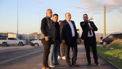 Gönen Belediye Başkanı İbrahim Palaz, Devlet Hastanesi önü Dr. Hüseyin