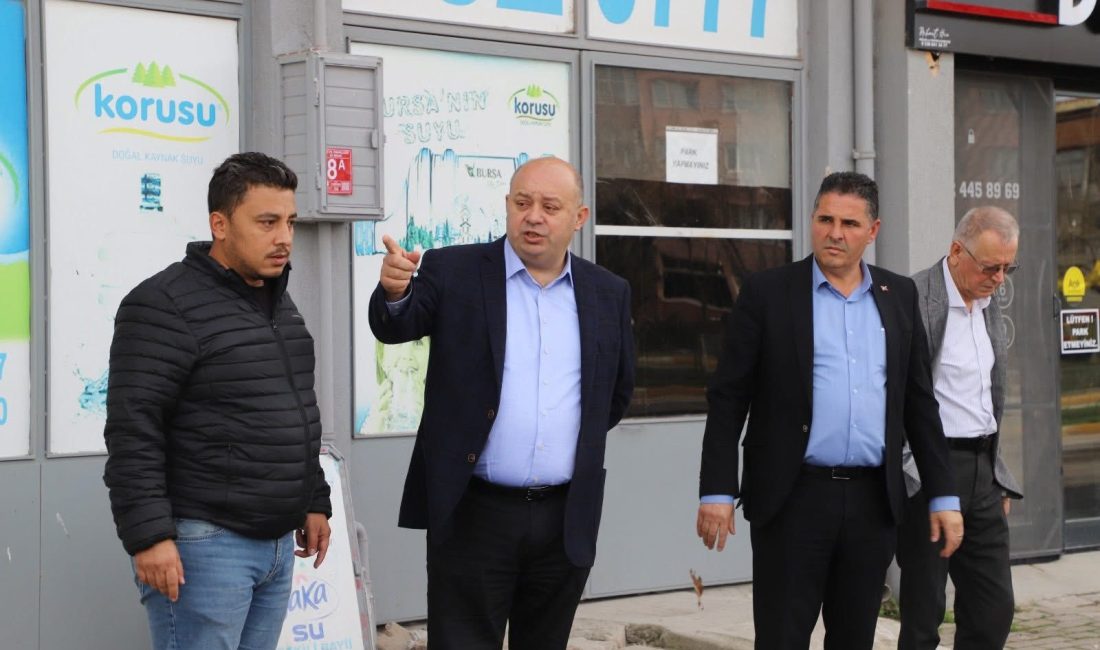 Gönen Belediye Başkanı İbrahim Palaz, 100. Yıl Mahallesi’nde yürütülen asfalt