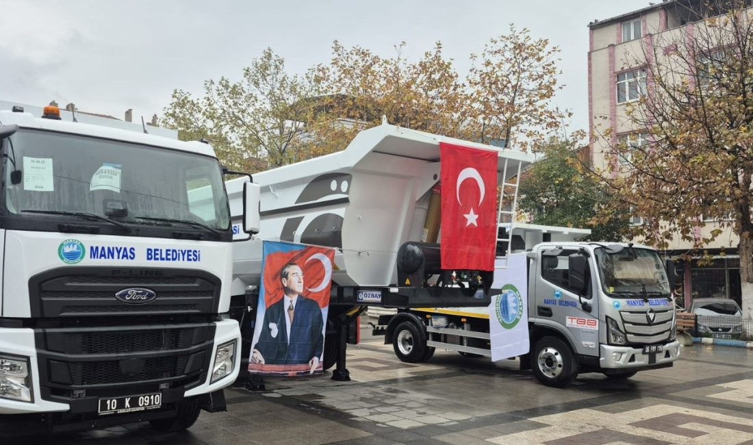 Manyas’ta belediye araç filolsuna takviye Manyas Belediyesi tarafından araç filosuna katılan yeni kamyon, dorse ve