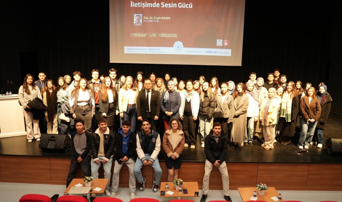 Bandırma’da öğrencilere sesin iletişimdeki rolü anlatıldı BANÜ Sağlık Hizmetleri Meslek Yüksekokulu Kariyer Günleri kapsamında düzenlenen seminerde,