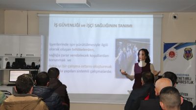 Yükümlülere yönelik düzenlenen eğitimde, iş kazalarının önlenmesi ve güvenli çalışma