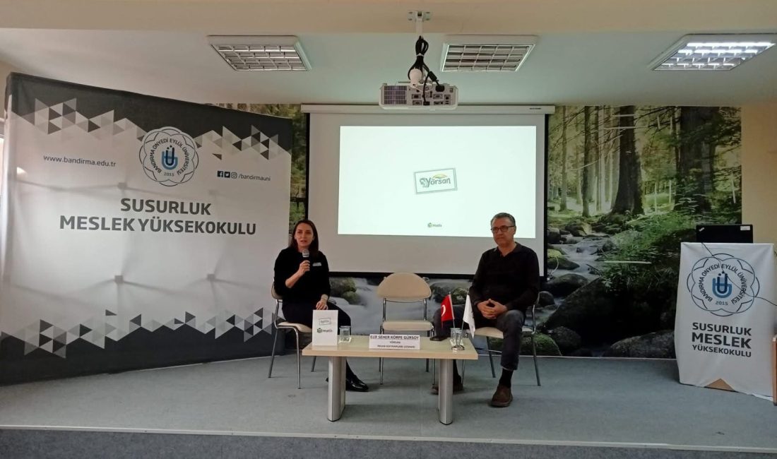 Susurluk MYO Gıda İşleme öğrencilerine kariyer söyleşisi Susurluk Meslek Yüksekokulu Gıda İşleme Bölümü tarafından düzenlenen kariyer söyleşisinde,