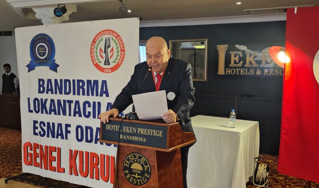 Gürer 1 oy farkla yeniden başkan Bandırma Lokantacılar Esnaf Odası’nın 2026 yılı Olağan Genel Kurulu’nda mevcut