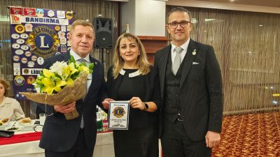 Bandırma Lions Kulübü’nün aylık toplantısına konuk olan ADD Bandırma Şube
