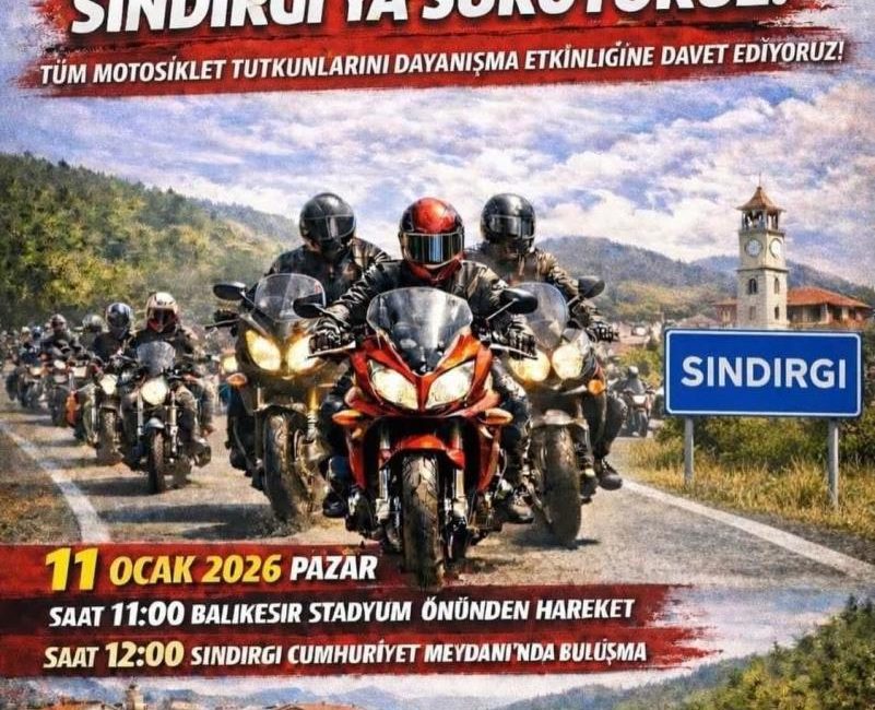Balıkesirli motosikletçiler Sındırgı’da buluşuyor Sındırgı’da yaşanan iki büyük depremde destek olan Balıkesir’deki motosiklet kulüpleri