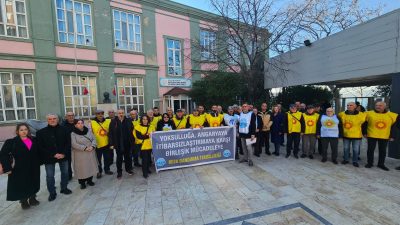 KESK öncülüğünde gerçekleştirilen iş bırakma eylemi kapsamında Bandırma’da kamu emekçileri