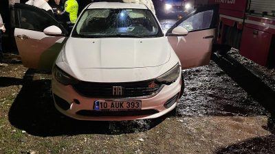 Gönen’de park halindeki bir otomobilde meydana gelen patlamada 2 kişi