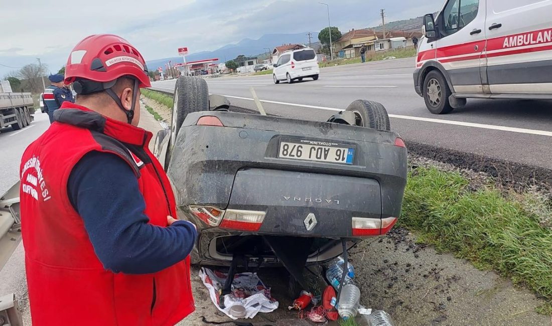 Susurluk’ta tek taraflı trafik kazası: 1 yaralı Balıkesir-Bursa kara yolu Bursa istikameti Susurluk Demirkapı mevkinde meydana gelen