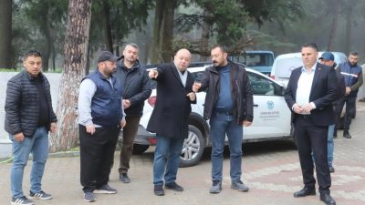 Gönen Belediye Başkanı İbrahim Palaz, Şehir Mezarlığı hizmet binasında yapılacak