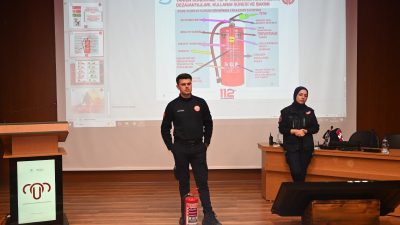 Bandırma Koyunculuk Araştırma Enstitüsü’nde Bandırma İtfaiye Grup Amirliği eşliğinde uygulamalı