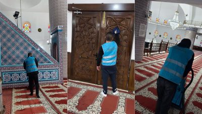 Ramazan ayının başlamasıyla birlikte Bandırma’da camilerde temizlik çalışmaları yoğunlaştı. Denetimli