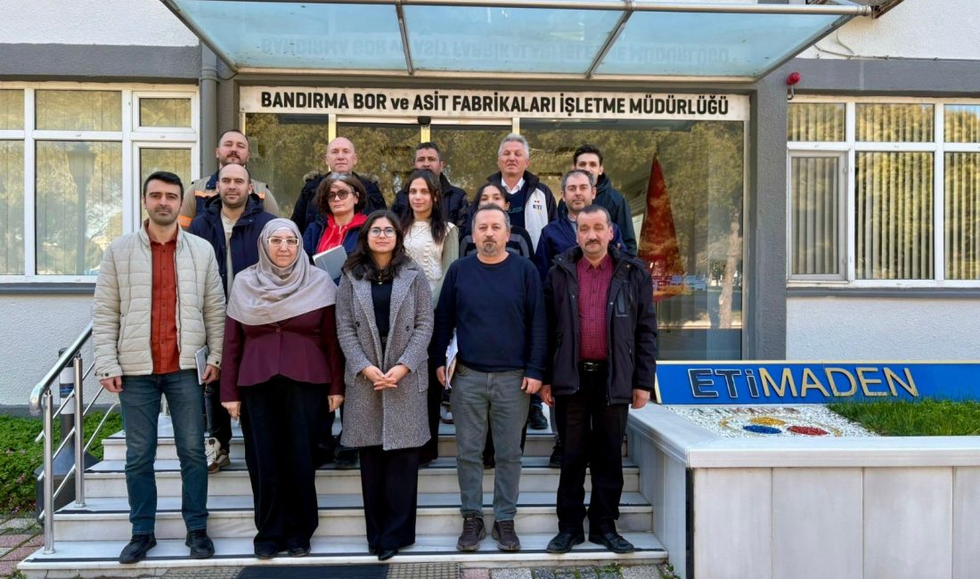 Eti Maden Bandırma’da 3 günlük uygulamalı eğitim Çalışma ve Sosyal Güvenlik Eğitim ve Araştırma Merkezi’nin düzenlediği eğitim