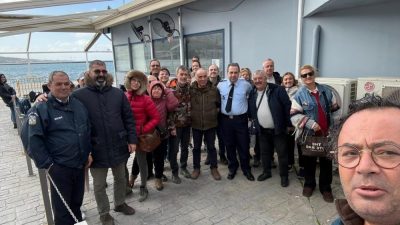 Yunanistan’ın Midilli Adası’na giden 50 kişilik kafile hava muhalefeti nedeniyle