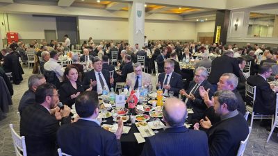 2025 yılı faaliyet toplantısının ardından düzenlenen iftar programında ilçe protokolü,