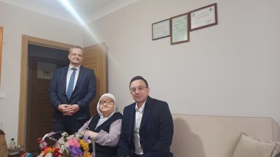Bandırma İlçe Milli Eğitim Müdürü Mutlu Aslan ve öğretmen Serkan