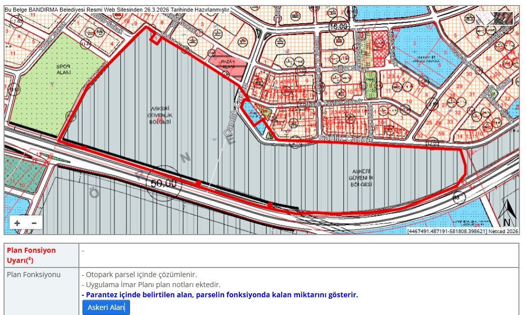 Bandırma’da Balcı çamlığı özelleştirme kapsamına alındı 26 Mart 2026 Perşembe günü yayınlanan resmi gazetede Paşakonak Mahallesi