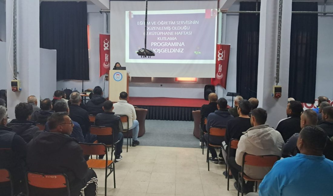 Bandırma Açık Ceza ve Tutukevi’nde düzenlenen programda, kütüphane kullanımına ilişkin